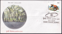India 2005 Special Cover, Botanical Garden , Bird, Conservation , Solar System, Sun , Earth Day (**) Inde Indien - Cartas