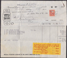 NEW ZEALAND WWII RECEIPT 1935 2d MAORI WHARE ISSUE DATED 1941 - Lettres & Documents