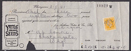 NEW ZEALAND RECEIPT 2d KGV SURFACE PRINTED DATED 1931 - Cartas & Documentos