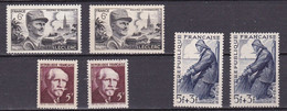 FR7148 - FRANCE – 1948 – VARIETIES - Y&T # 815 - 820 - 824 MNH - Unused Stamps