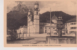 AGORDO  BELLUNO  CATTEDRALE  PIAZZA VITTORIO EMANUELE  NO VG - Treviso