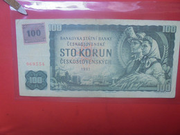 TCHEQUIE 100 KORUN 1993/1961 (Old Date) Circuler (L.12) - Repubblica Ceca