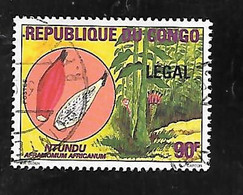 TIMBRE OBLITERE DU CONGO BRAZZA SURCHARGE LEGAL EN 1998 N° MICHEL 1555 - Usados