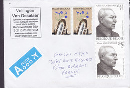 Belgium A PRIOR Label WIJNEGEM (Very Light Cancelled) Cover Brief AUBAGNE France 2x Albert Ayguesparse Pair Paare - Briefe U. Dokumente