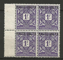 HAUTE-VOLTA TAXE  N° 8 Bloc De 4  NEUF** LUXE SANS CHARNIERE  / MNH - Timbres-taxe