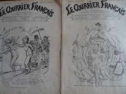 Lot 2 Revues Le Courrier Français 1899 Alfred Brard Diner 1000 Regrets H Sebille  P Darty Menu Cheret Partition Ancienne - Magazines - Before 1900
