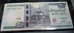 Egypt 2022 , The Last Issuing Paper Not Polymer 20 Pounds Banknote. . - Egitto