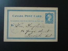 Entier Postal Stationery Card Peterboro Canada 1881 - Briefe U. Dokumente