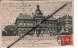 Paris (75) 19 ém Arr.) Mairie Du XIXe Arrondissement .Carte Précurseur De 1907 - Arrondissement: 19