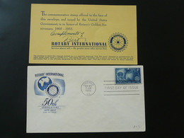 FDC 50 Ans 50 Years Rotary International USA 1955 (ex 1) - 1951-1960