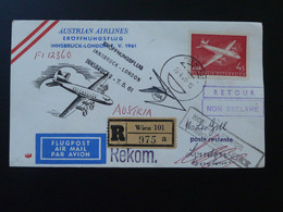 Lettre Premier Vol First Flight Cover Wien London AUA Austrian Airlines 1961 (ex 7) - 1961-70 Cartas