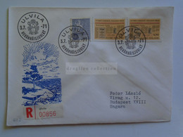 D179721       Suomi Finland Registered Cover - Cancel  ULVILA 1971   Sent To Hungary - Covers & Documents