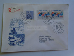 D179710    Suomi Finland Registered Cover - Cancel LAHTI 1971 - Salpausselkä    Sent To Hungary - Cartas & Documentos