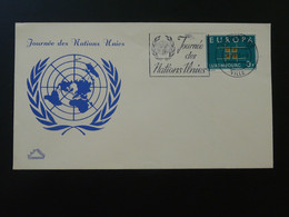 Lettre Cover Europa Flamme Journée Des Nations Unies United Nations Luxembourg 1963 - Brieven En Documenten