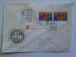 D179691   Suomi Finland Registered Cover    - Cancel KUOPIO  1972  Sent To Hungary - Lettres & Documents