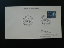 Lettre Premier Vol First Flight Cover Stockholm Frankfurt Lufthansa 1964 - Storia Postale