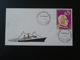 Lettre Cover Croisière Tour Du Monde Paquebot France Polynesie Française 1974 - Briefe U. Dokumente