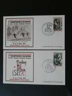 Lettre Cover (x2) Championnats Du Monde De Ski Handisport Le Grand Bornand 74 Haute Savoie 1974 - Sport Voor Mindervaliden