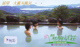 Télécarte Japon * FEMME EROTIQUE (7350) BATH * PHONECARD JAPAN * TELEFONKARTE *  BATHCLOTHES LINGERIE - Mode