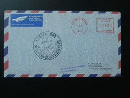 Lettre Vol Flight Cover Flugpost Wien Vereinte Nationen --> Leipziger Messe EMA Slogan Meter 1981 - Briefe U. Dokumente