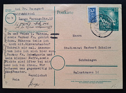 BRD 1949, Ganzsache Postkarte P 9 WOLFENBÜTTEL - Postales - Usados