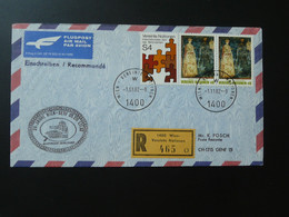 Lettre Recommandée Registered Cover Vol Flight Wien Vereinte Nationen --> Geneve AUA Austrian Airlines 1982 - Brieven En Documenten
