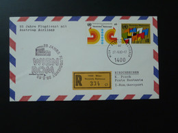 Lettre Vol Registered Flight Cover Flugpost Wien Vereinte Nationen --> Roma 1983 - Storia Postale