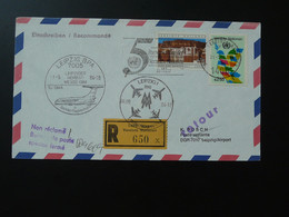 Lettre Vol Registered Flight Cover Flugpost Wien Vereinte Nationen --> Leipziger Messe 1984 - Cartas & Documentos