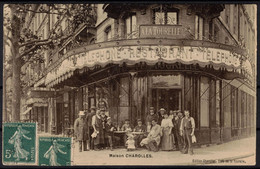 France Paris XIX -ème - CPA Devanture Maison Charolles - Café Restaurant A La Tourelle - Circulé Carte Animée - Arrondissement: 19