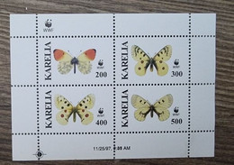 RUSSIE, Papillons, Insectes, Insecte, Bloc 4 Valeurs Emis En 1997. MNH, ** (G) - Mariposas