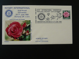 Lettre Cover Rotary Convention Portland City Of Roses USA 1990 (ex 1) - Rose