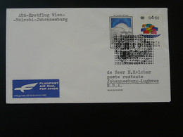 Lettre Premier Vol First Flight Cover Wien Johannesburg AUA Austrian Airlines 1991 - Lettres & Documents