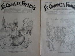 Lot 2 Revues Le Courrier Français 1899 Willette Menu Poule Au Pot René Péan Charles Perrinot Enghein Les Bains - Magazines - Before 1900