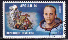 TOGO REPUBLIQUE TOGOLAISE 1971 APOLLO 14 ALAN B. SHEPARD 1fr OBLITERE' USED USATO - Togo (1960-...)