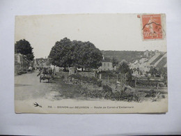 A511. CPA. 58. BRINON-sur-BEUVRON. (Nièvre) Route De Corvol-d'Embernard. Beau Plan Animé . Ecrite & Voyagée 1915 - Brinon Sur Beuvron