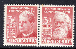 AUSTRALIA - 1951 COMMONWEALTH ANNIVERSARY PAIR FINE MOUNTED MINT MM * SG 241-242 - Mint Stamps