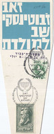 Israël-1960-69 Boekenlegger Met 1 Postzegel "Zeev Zabotinsky Gestempeld 8-7-1964 (8865) - Cartas