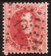 BÉLGICA - Fx. 3378 - Yv. 16 C - 40 C. Rojo - D: 12½ X 13½ - Leopold 1° - 1863 - Ø - 1849-1865 Medaillen (Sonstige)