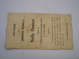 FAIRE PART COMMUNION 1927 - BIESMEREE Biesmerée ( METTET ) - NELLY DONNOT DONOT - Communion