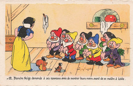 CPA Walt Disney - Blanche Neige - Snow White - N°12 Avant De Se Mettre A Table - Edition Superluxe - Sonstige & Ohne Zuordnung