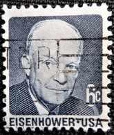 Timbres Des Etats-Unis 1970 Prominent Americans - Dwight D. Eisenhower  Stampworld N°  1170 - Usados
