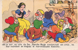 CPA Walt Disney - Blanche Neige - Snow White - N°17 Les Histoires Au Coin Du Feu - Edition Superluxe - Other & Unclassified