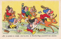 CPA Walt Disney - Blanche Neige - Snow White - N°24 Les Nains Sentent Le Danger - Edition Superluxe - Otros & Sin Clasificación