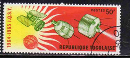 TOGO REPUBLIQUE TOGOLAISE 1964 SPACE ESPACE NIMBUS SYNCOM AND RALAY 50fr OBLITERE' USED USATO - Togo (1960-...)