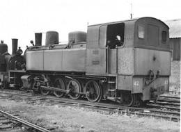 Locomotive 141T N°42 Corpet-Louvet à Caudry 4-9-1957 Photo Bernard Rozé Photo Véritable. - Matériel