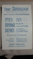 CARTE PUBLICITAIRE PNEUMATIQUES BERGOUGNAN CLERMONT FERRAND FABLES DE LA FONTAINE CORBEAU ET RENARD - Pubblicitari