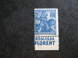 B). N° 257a, Neuf XX. Avec PUB Inférieure " FLORENT ". - Unused Stamps