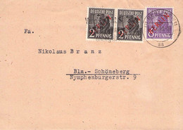 BERLIN - UMSCHLAG > SCHÖNEBERG 2.6.1949 Mi #21, 23 / 4-6 - Cartas