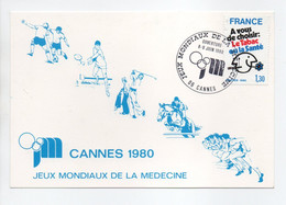 - Carte Postale CANNES 8-9.6.1980 - JEUX MONDIAUX DE LA MÉDECINE - - Medicina