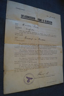 Document Originale,militaria,collection,historique,permis De Délibération,cachet Allemand,Hamois 1940 - Documenten